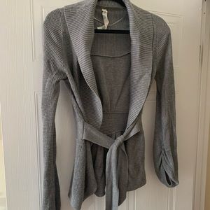 Lululemon tie-up knit cardigan